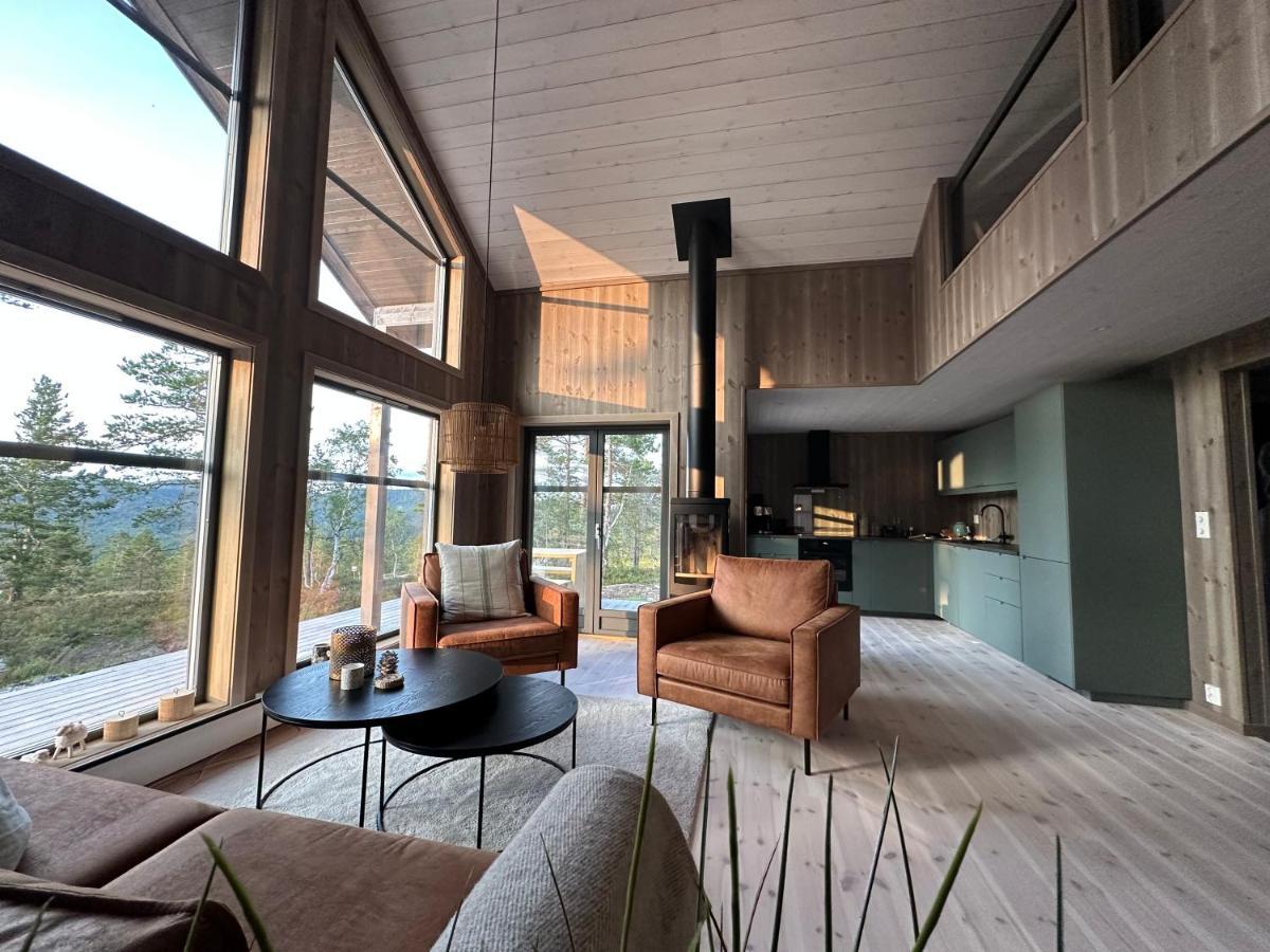 Modern Northern Lights Cabin Drangedal Eksteriør bilde