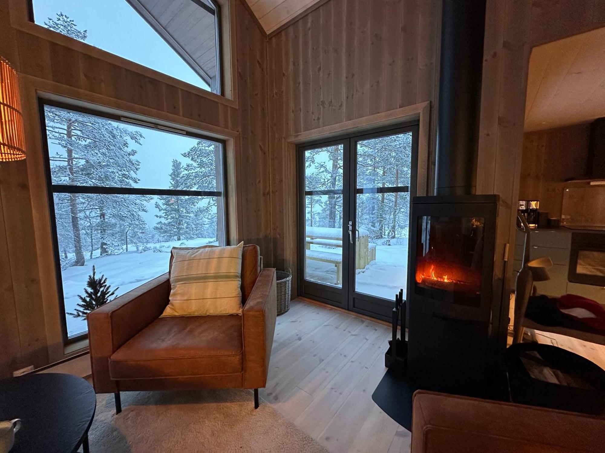 Modern Northern Lights Cabin Drangedal Eksteriør bilde