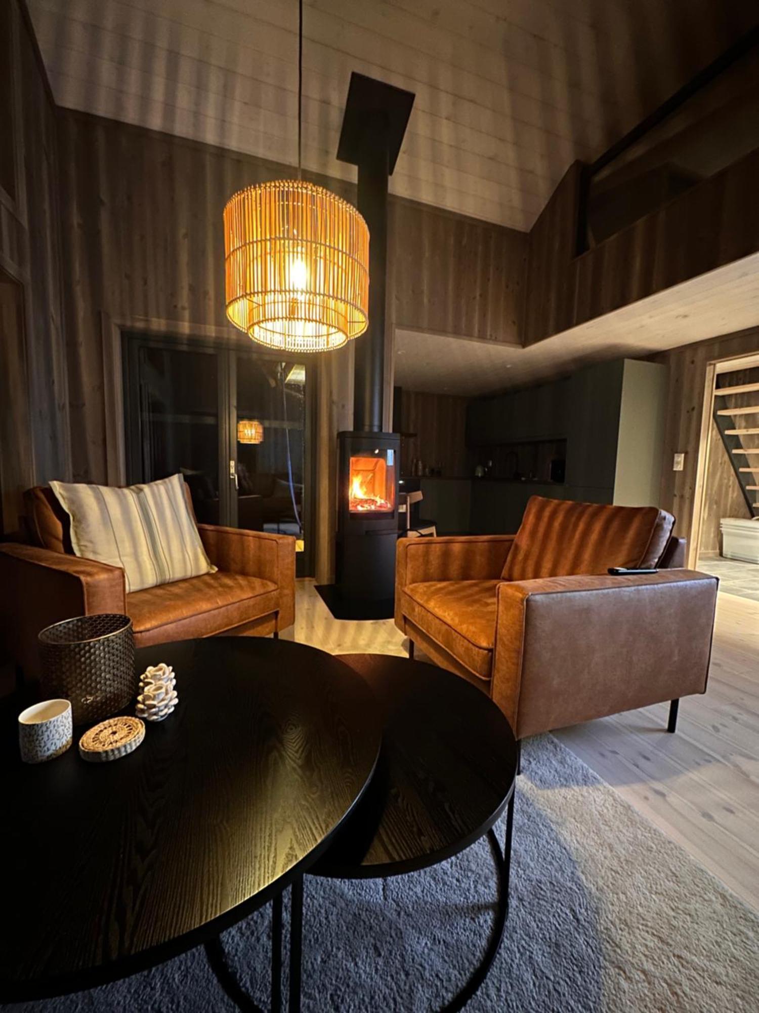 Modern Northern Lights Cabin Drangedal Eksteriør bilde