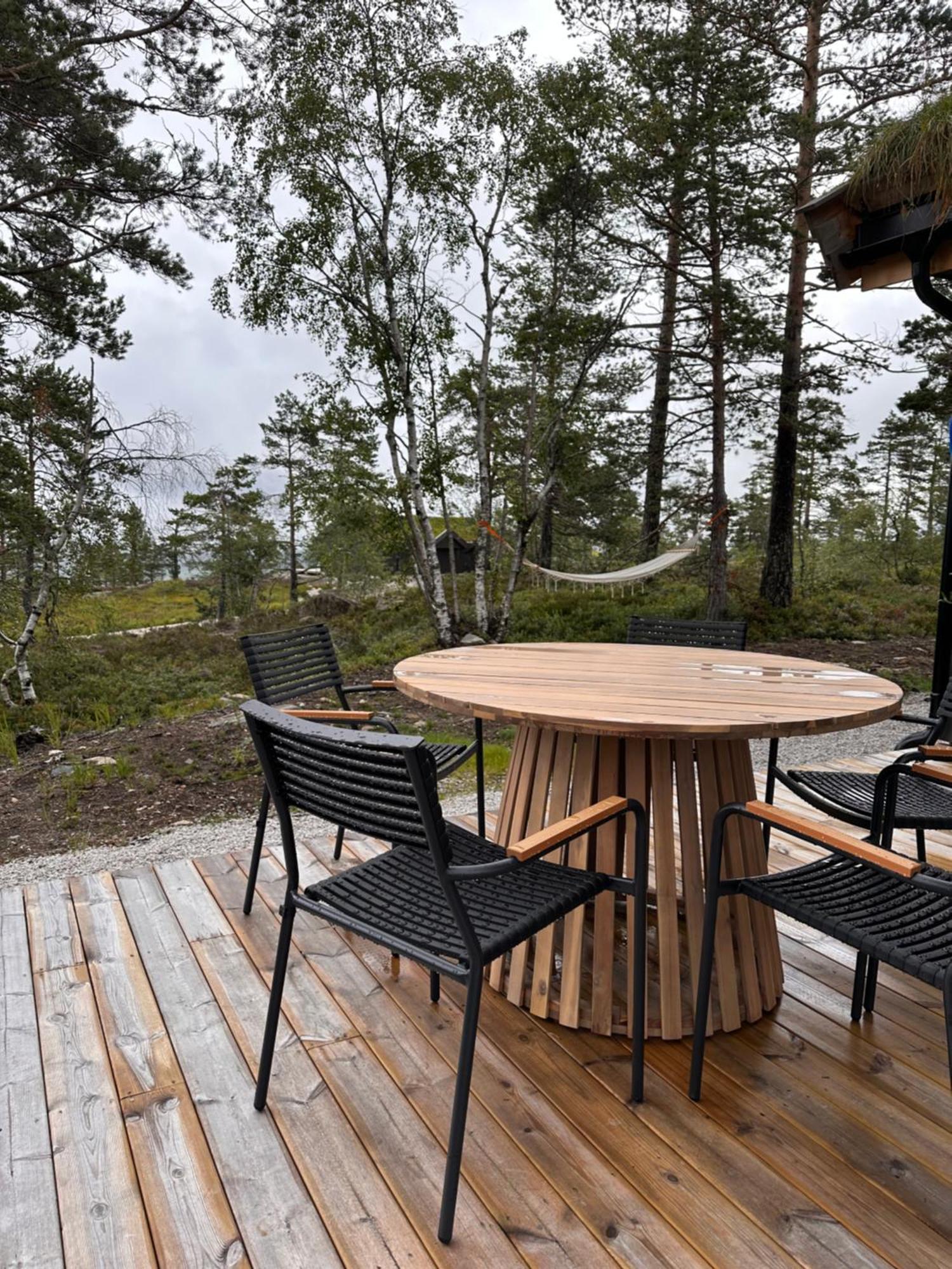 Modern Northern Lights Cabin Drangedal Eksteriør bilde