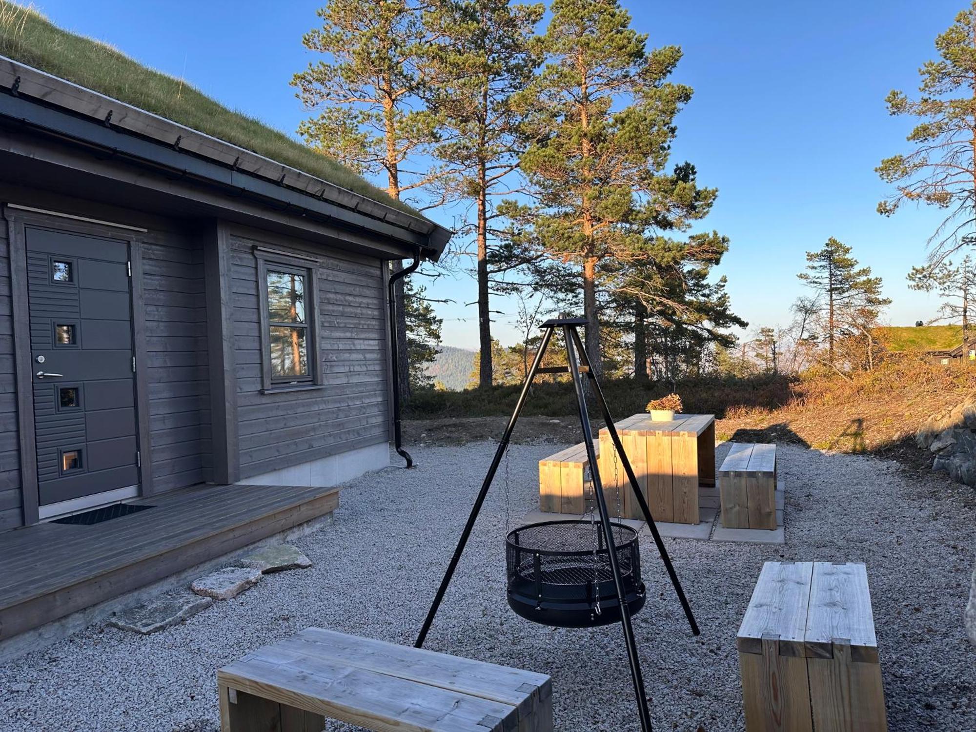Modern Northern Lights Cabin Drangedal Eksteriør bilde